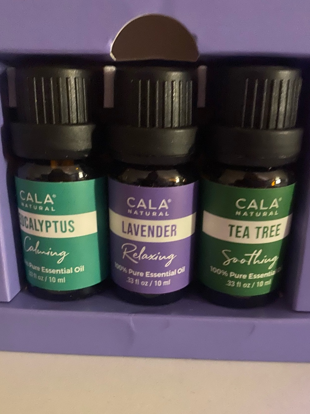 CALA Natural Lavender, Eucalyptus & Tea Tree Essential Oil Trio X3 10ml NEW!